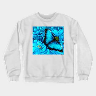 Blue Butterfly Crewneck Sweatshirt